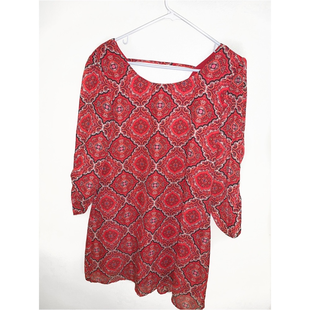 Red Shift Dress